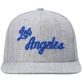 thumbnail image 2 of Men's Mitchell & Ness Heathered Gray Los Angeles Lakers Hardwood Classics Team 2.0 Snapback Hat, 2 of 5