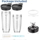 thumbnail image 2 of Piezas de Repuesto para Licuadoras , Vasos para Licuadora Ninja de 24 oz y 32 oz con Tapas para Llevar Compatible con Ninja BN401, BN751, BN801, BL480-30, BL642-30, BL682, BL687 y NN102, 2 of 7