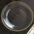 thumbnail image 3 of Efavormart 8 Pack | 12" Gold Beaded Round Glass Charger Plates, Event Tabletop Decor, 3 of 10
