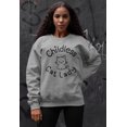 thumbnail image 5 of Childless Cat Lady Fleece Sweatshirt Sweater Top for Women, 5 of 7
