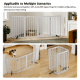thumbnail image 4 of Smart FENDEE 33" Tall Foldable Bamboo Freestanding Pet Gate with Dog Gate and Support Feet, Expands to 74" Wide, 4 of 8
