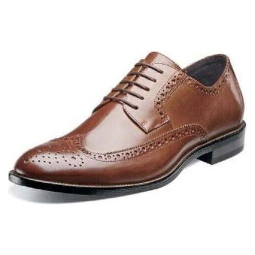 Stacy Adams Men shoes Cognac Garrison Wingtip Leather Oxford  display picture 3