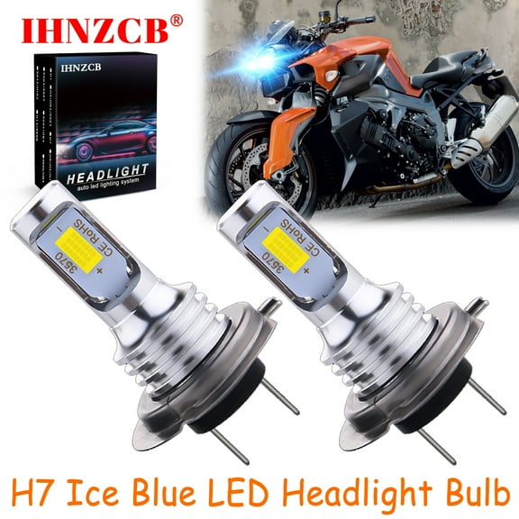 IHNZCB for BMW K1200R K1200S K1200GT K1300R K1300S K1300GT 2X H7 LED Headlights Bulb 55W Ice Blue YTL,Motorcycle Light,Y11