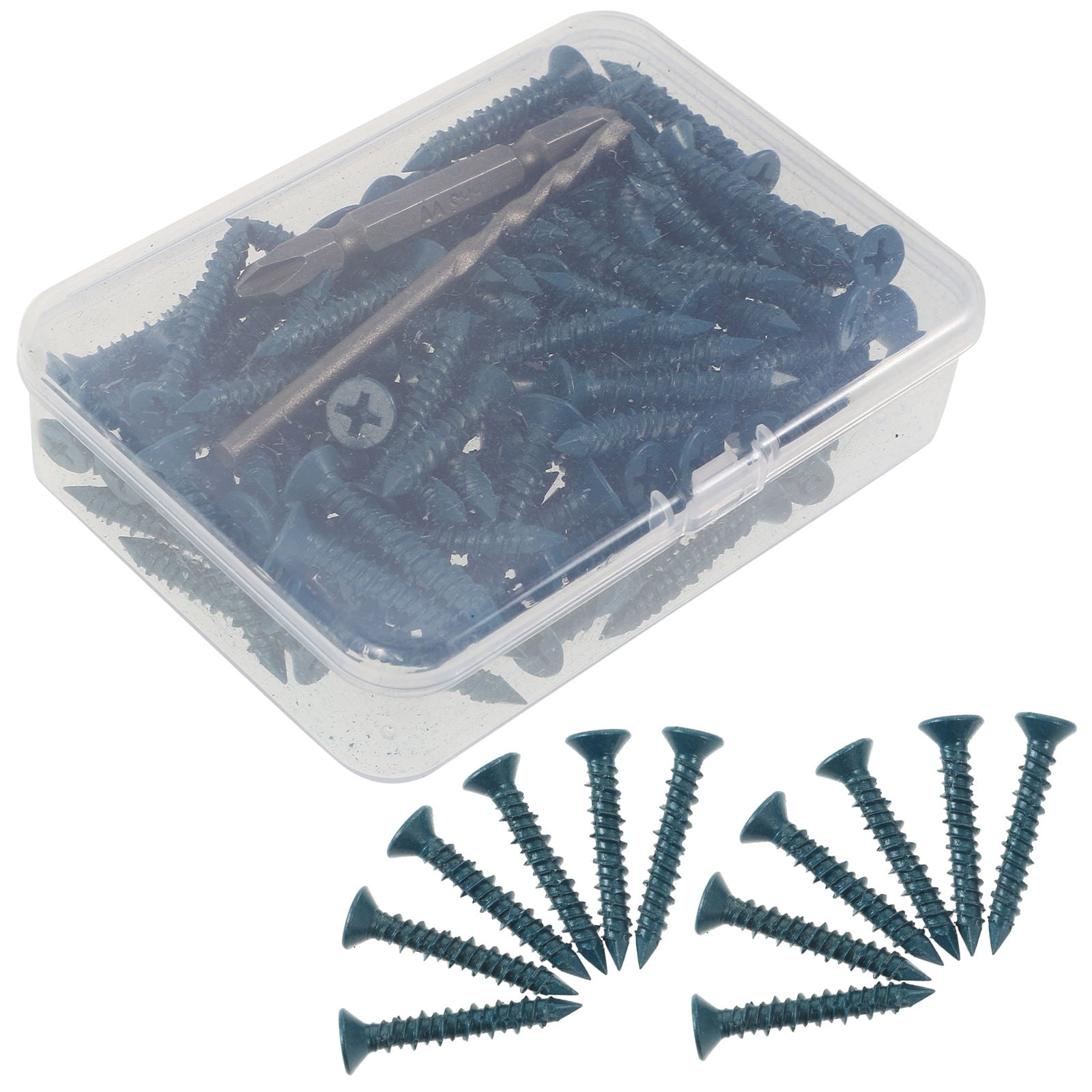Raindrops 1 Set Wall Screws Drill Bit Concrete Wall Anchors Concrete Screws Plaster Board Screws Anchors