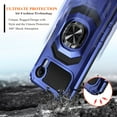 thumbnail image 4 of Compatible with Cricket Debut S2 / AT&T Calypso 4 Phone Case with Tempered Glass Screen Protector, Nagebee Full-Body Protective [Military-Grade] Magnetic Car Mount Ring Holder Durable Cover (Blue), 4 of 6