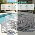 thumbnail image 3 of LOYALICE 7 PC Outdoor Patio Furniture Set, Patio Dining Sets, 6 Chairs and 1 Table, White, 3 of 9
