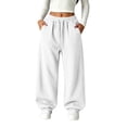thumbnail image 2 of Miqool Girls Baggy Sweatpants Elastic Waist Drawstring Loose Fit Casual Fleece Jogger Sweat Pants with Pockets, 2 of 9