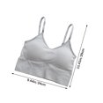 thumbnail image 2 of sweethay Mujeres Sexy Crop Tops Tube Top Sujetador sin costuras Lencería deportiva Elástico Push Up Sports Bralette Tank Ropa interior gris sweethay AP000318-03, 2 of 8