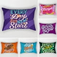 thumbnail image 2 of 30x50cm Colorful Cushion Cover Greeting Words Throw Pillow Cover Letter Print Pillowcases For Home Sofa Decor, 2 of 5