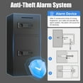 thumbnail image 3 of Riflewell Large Fingerprint Safe Box, Household Steel Safe with Glass Panel, Digital Keypad Home Safe with Deposit Slot, Personal File Safe, Dual Alarm And Silent Mode, Height 29.5", 3 of 8