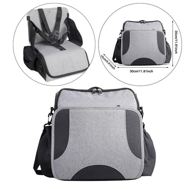 Asiento elevador para niños pequeños, silla alta, silla de viaje para comer, asiento de comedor plegable multifuncional para niños pequeños, bolsa de