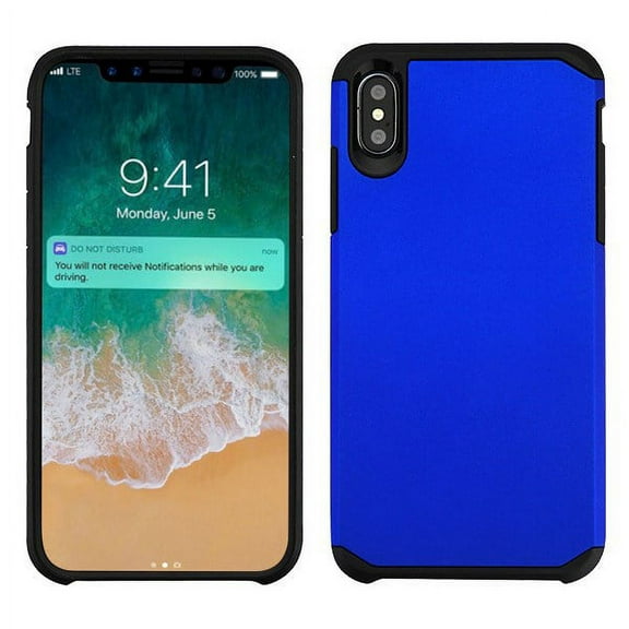 Apple iPhone Xs Max (6.5 inch) - Phone Case Protective Shockproof Hybrid Rubber Rugged Cover BLUE Slim Phone Case for Apple iPhone Xs Max