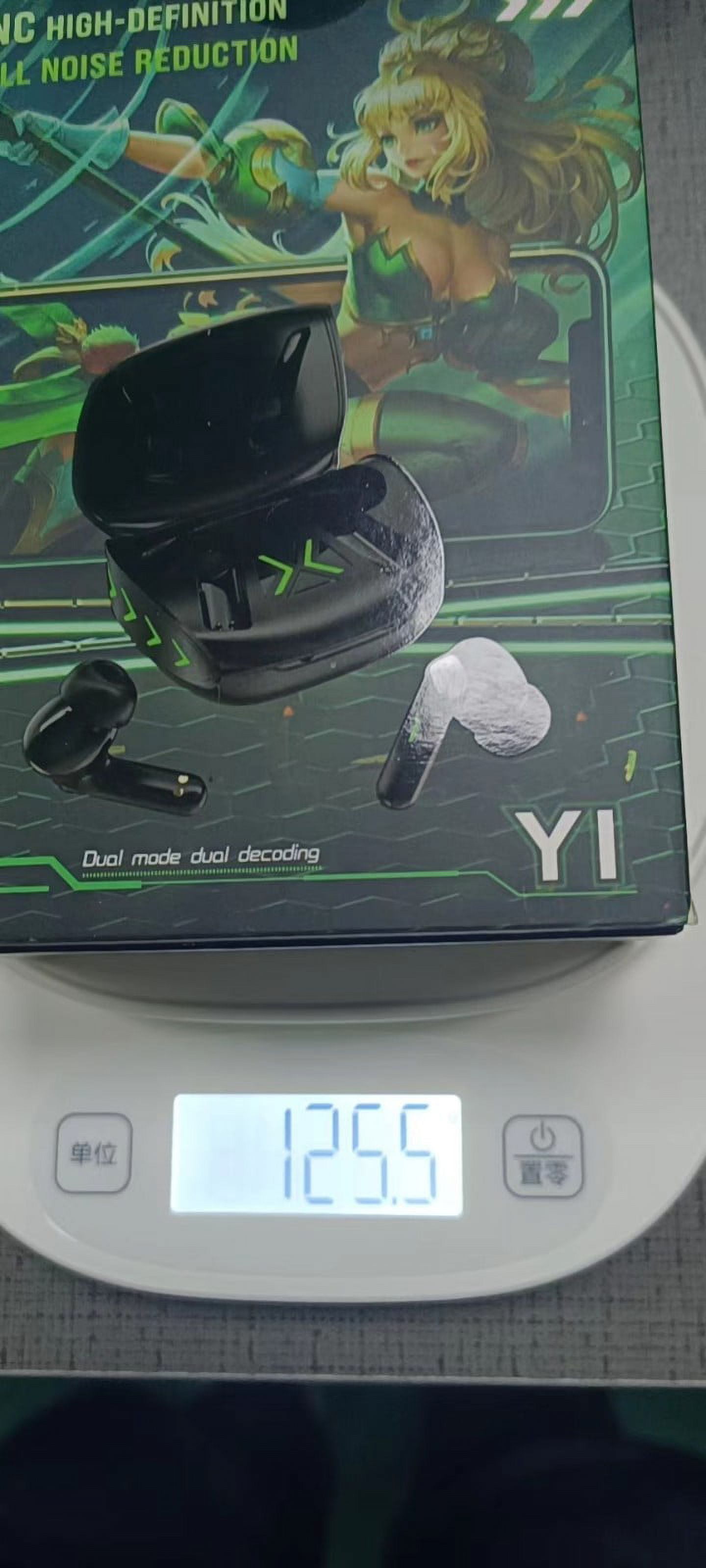 Oggfader Wireless Earbuds Wireless Earbuds Bluetooth Gaming Headphones With Microphone High Sensitivity In Ear Headset With Game/Music Mode Breathing Black