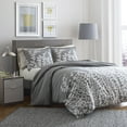 thumbnail image 2 of City Scene Branches Cotton Grey 3 Piece Duvet Cover Set-King, 2 of 8