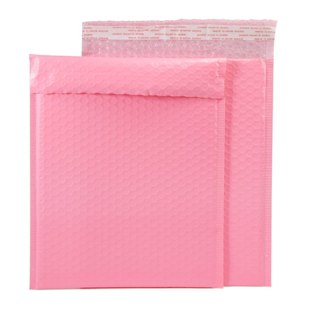 Bolsa de burbujas rosa Bolsa exprés engrosada Bolsa de embalaje de logística Bolsa de autosellado de color Empaquetado de sobre relleno25x30cm10 piezas Deng Xun unisex