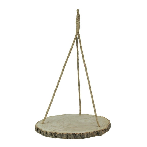 Audreys 15.5 inch  Paulownia Wood Slab Hanging Tray/ Plant Stand