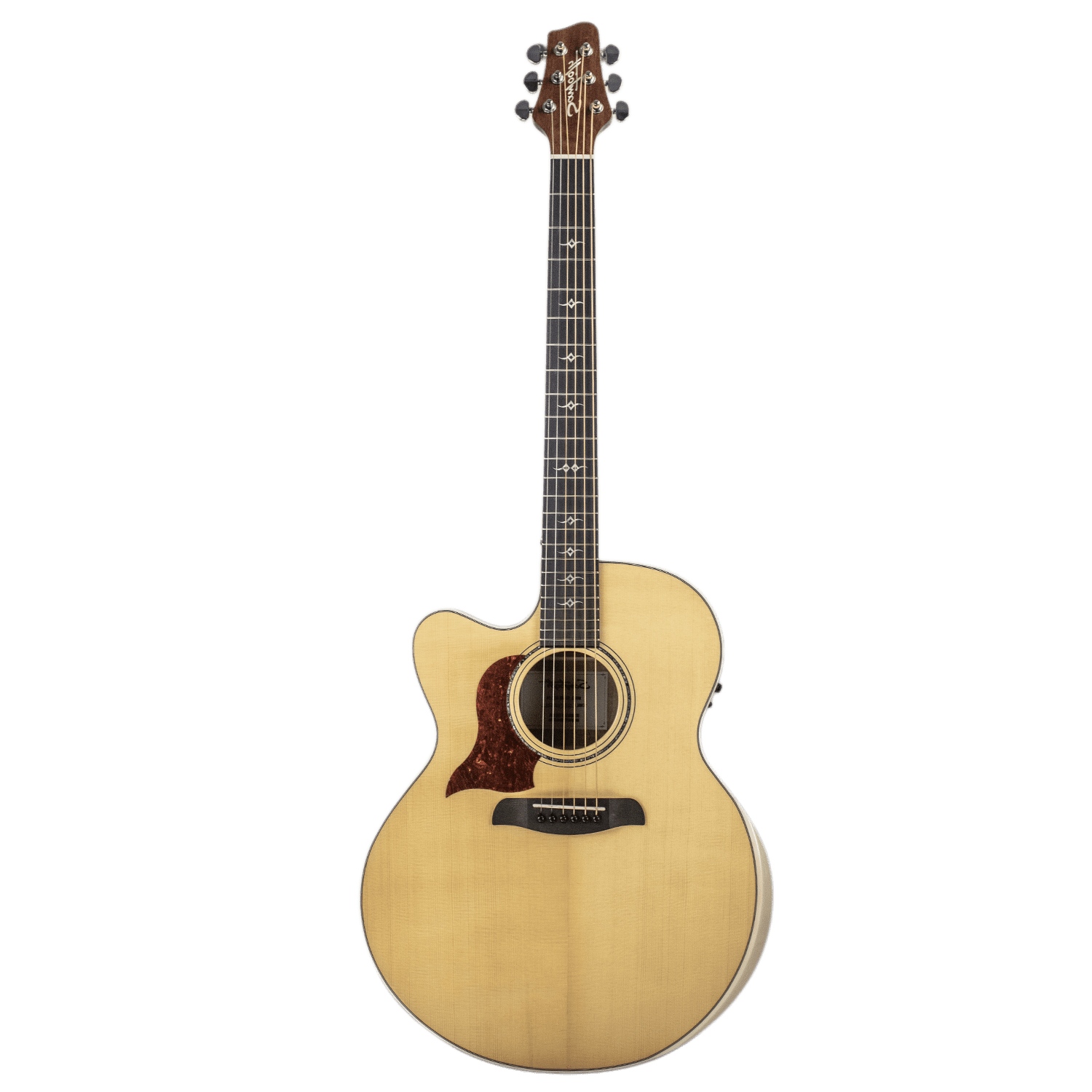 Sawtooth Myrtlewood Jumbo Cutaway 24 Fret Left Handed Acoustic Electric Guitar