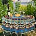 thumbnail image 5 of Round Tablecloth 60 inch, Bohemian Circle Table Cloth Cover, Waterproof and Wrinkle-Free, Colorful Summr Boho Tablecloths Decor for Home Kitchen Dining Party, 5 of 5