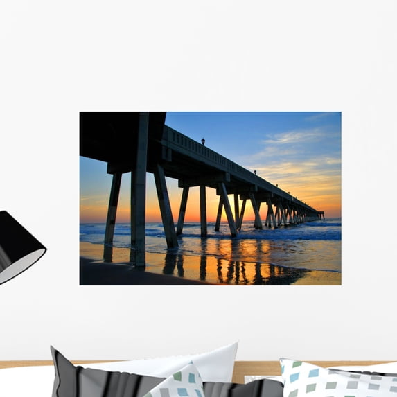 Wilmington Beach North Carolina Wall Mural by Wallmonkeys Peel and Stick Graphic (24 in W x 16 in H) WM104061