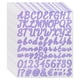 thumbnail image 1 of 608Pack 8Hojas Stickers de Letras Brillantes Autoadhesivos Púrpura, 1 of 6