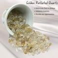 thumbnail image 4 of Golden Rutilated Quartz Crystal Chips - Healing Crystals Tumbled Chips Gemstone Beads (1000+ Carat, Drilled), 4 of 5