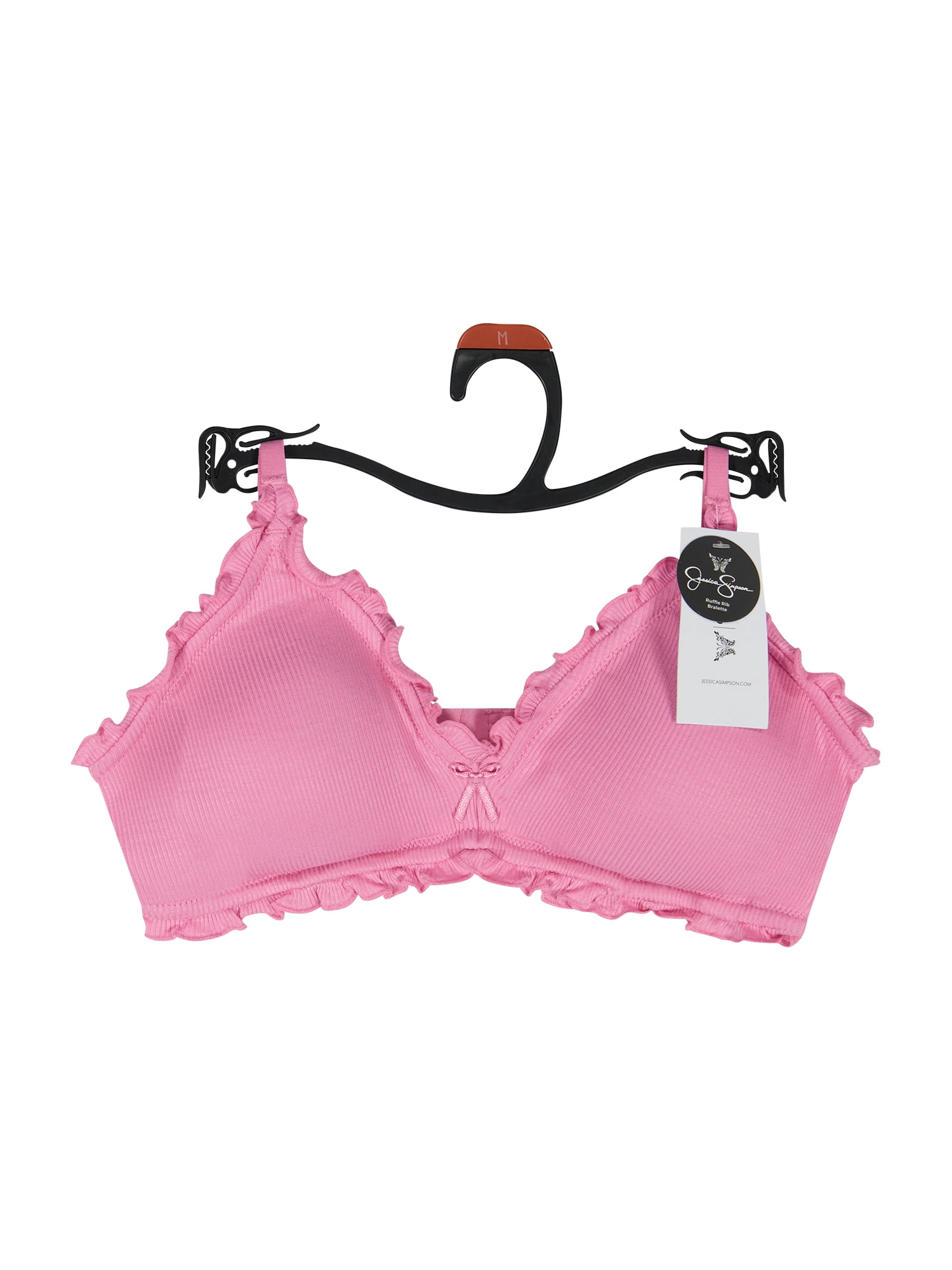 Jessica Simpson Women's Ruffled Rib Bralette, Size S-XXXL