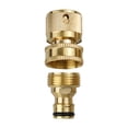 thumbnail image 1 of Conector rápido de manguera de 3/4" de fácil instalación para jardinería, lavado de autos. Hilo delgado, 1 of 9