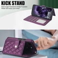 thumbnail image 4 of Case Wallet for Google Pixel 8a, [Wristlet & Crossbody Strap] RFID Blocking 5 Card Slots Stand [Shockproof TPU Shell] PU Leather Magnetic Flip Cover Compatible with Google Pixel 8a, Darkpurple, 4 of 9