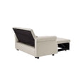 thumbnail image 5 of Ucloveria 55" Velvet Convertible Loveseat Sleeper Sofa Couch w/ 2 Lumbar Pillows, Adjustable Pull-Out Bed and Removable Armrest, 5 of 8