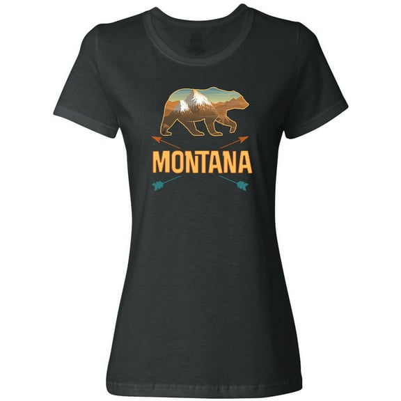 Inktastic Montana Vacation Bear Silhouette Women's T-Shirt