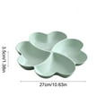 thumbnail image 3 of Divided Serving Tray, Appetizer Sectioned Platter, Dessert Serving Dish, Reusable Plastic Snack Plates, Heart Shaped Relish Tray, 4 Compartment(Green), 3 of 6