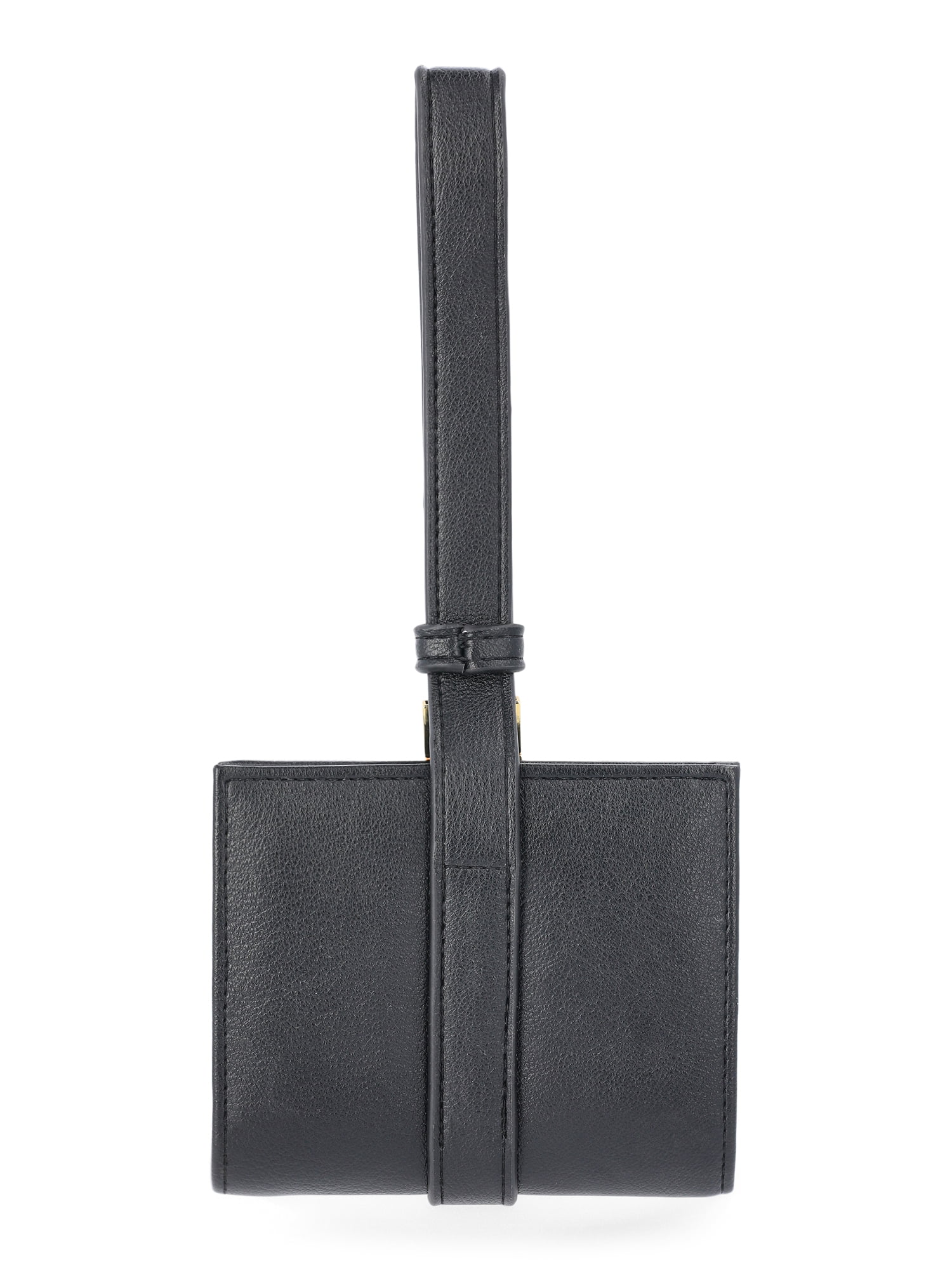Time & Tru Poppy Wristlet Wallet, Black