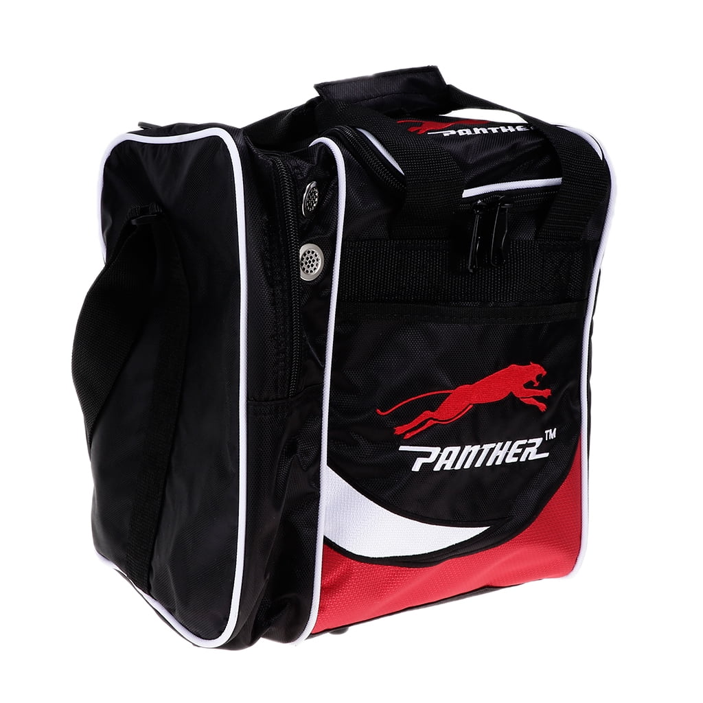 Waterproof Bowling Ball Carrier Bag Single Ball Tote Bag Pocket black