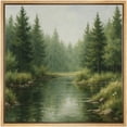 thumbnail image 5 of Framed Canvas Print Forest Landscape Wall Art Modern Nature Decorative for Living Room Bedroom - 24"x24" NATURAL, 5 of 8