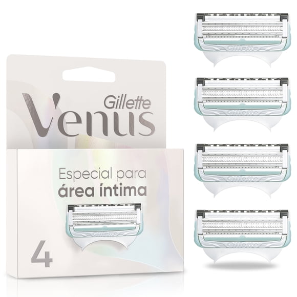 Cartucho de Rastrillo para Mujer Gillette Venus para Depilar el Área Íntima 4 Ud