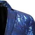 thumbnail image 5 of guisaled Mens Sequins Blazer Shiny Floral Print Suit Jacket Lapel Tuxedo for Party Wedding Banquet Prom Dressy Blazers Deals, 5 of 8