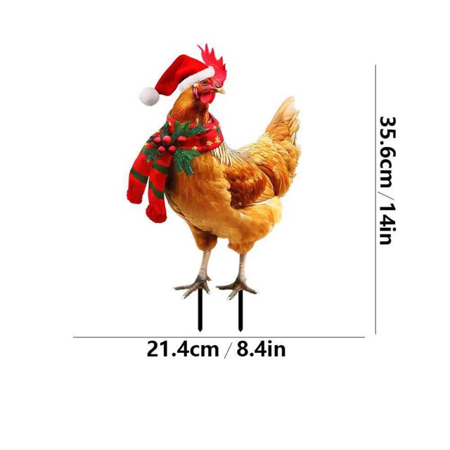 JJKBVCLO Metal Chicken Garden Stake Outdoor Yard For Patio Ornament