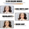 thumbnail image 3 of Car Sun Visor Vanity Mirror Rechargeable Led Light Car Visor Mirror with Lighting Modes Travel Makeup Mirror with Dimmable Touch Screen for Car Truck SUV Rear View Mirror (), 3 of 9