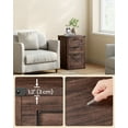 thumbnail image 6 of File Cabinet, 15.7"D x 17.7"W Filing Cabinet with 3 Drawers, Printer Stand for Home Office, Dark Brown, 6 of 6