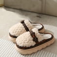 thumbnail image 7 of Fesfesfes White Shoes Women Slippers For Women A Pair Of Lazy Slippers Curly Cozy Flat Slide Slippers Comfy Soft Non-Slip House Shoes Indoor And Outdoor Warm Gift 6.5(38), 7 of 7