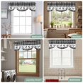 thumbnail image 6 of Tie Up Valances for Windows, Farmhouse Black Plaid Adjustable Valance Curtains Window Treatment for Living Room, Vintage Country Cock Checkered Rod Pocket Kitchen Curtains & Drapes 42x12 Inch, 6 of 9