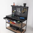 thumbnail image 4 of Heavy Duty Garage Workbench – 1000 lbs Capacity with Pegboard, Drawers, and Hooks, 4 of 6