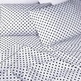 thumbnail image 5 of BNM Soft Deep Pocket 600 Thread Count Cotton Blend Polka Dot Sheet Set, 5 of 9