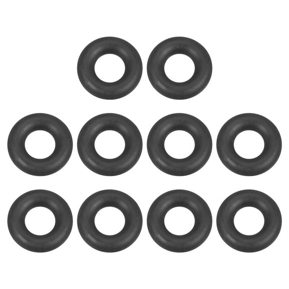 10Pack AS-202 O-rings, EPDM O-Rings 1/4" ID, 1/8" WidthRubber Gasket Sealing Washers for Water Pipe Seals Water Connections Sinks (70 Durometer, Black)