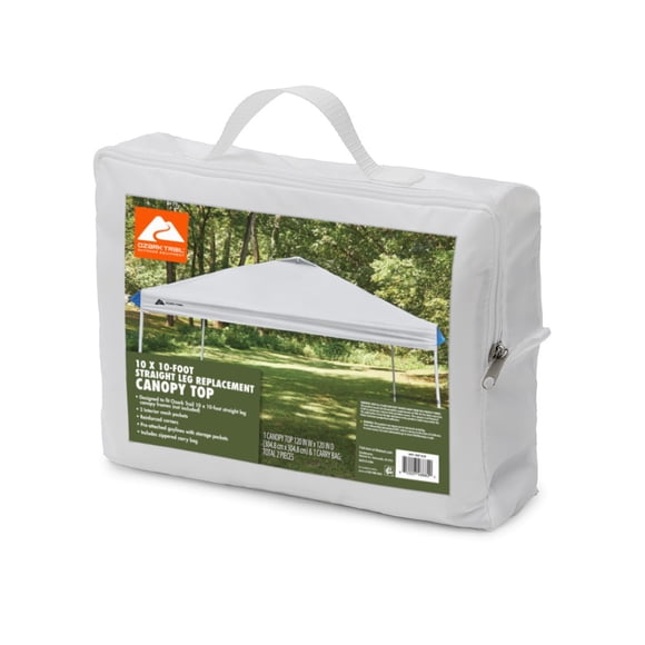 Ozark Trail 10 FT x 10 FT Straight Leg Canopy Top Accessory - Frame Not Included, GRAY