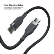 Liquipel Powertek Premium Braided USB-C to USB-C Cable - Black