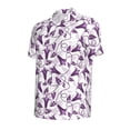 thumbnail image 4 of Wukai Violets Flowers Men’s Polo Shirts,Quick-Dry Athletic Shirt,Classic Fit Shirts-Medium, 4 of 8