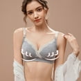 thumbnail image 6 of 2025 Clearance! Womens Clearance asdoklhq Sports Bras for Women,Breathable No Steel Ring Lace Front Buckle Breastfeeding Bra Woman Underwear, 6 of 9