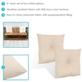 thumbnail image 3 of Sunnydaze 19" x 19" Beige Polyester Square Outdoor Decorative Throw Pillow, 2 Count, 3 of 9