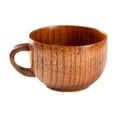 thumbnail image 2 of Retro Wooden Coffee Cup with Handle High Temperature Resistant Wood Mug Handcrafted Beer Stein Tea Cup Natural Drinkware for Adults Home Office Kitchen E, 2 of 9